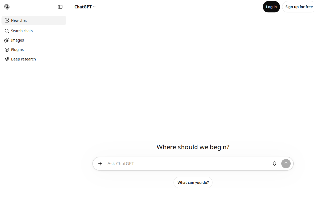 ChatGPT screenshot 1