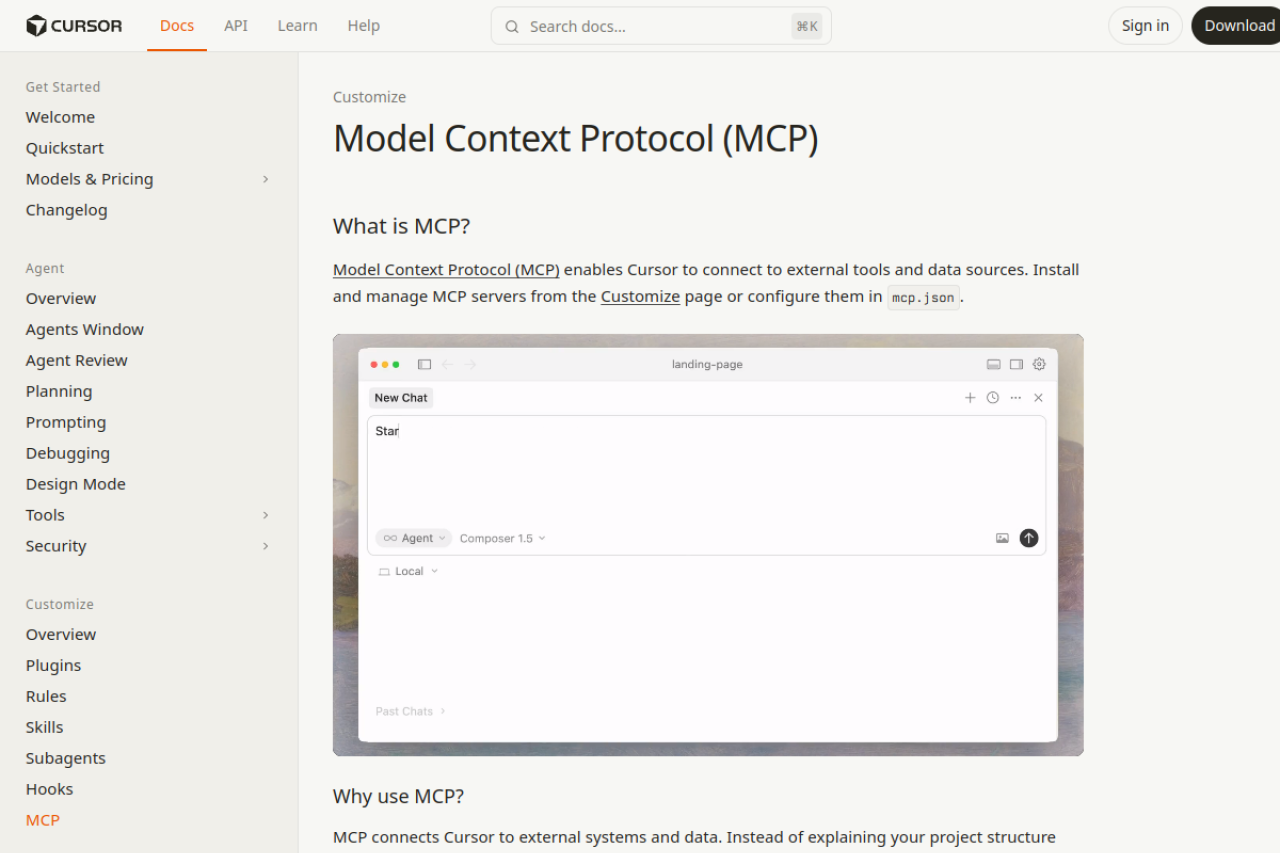 Cursor MCP screenshot 1