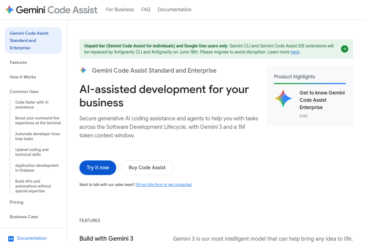 Gemini Code Assist screenshot 1