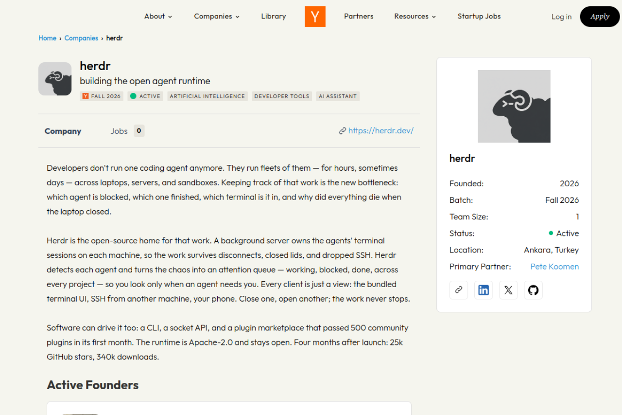 Herdr screenshot 1