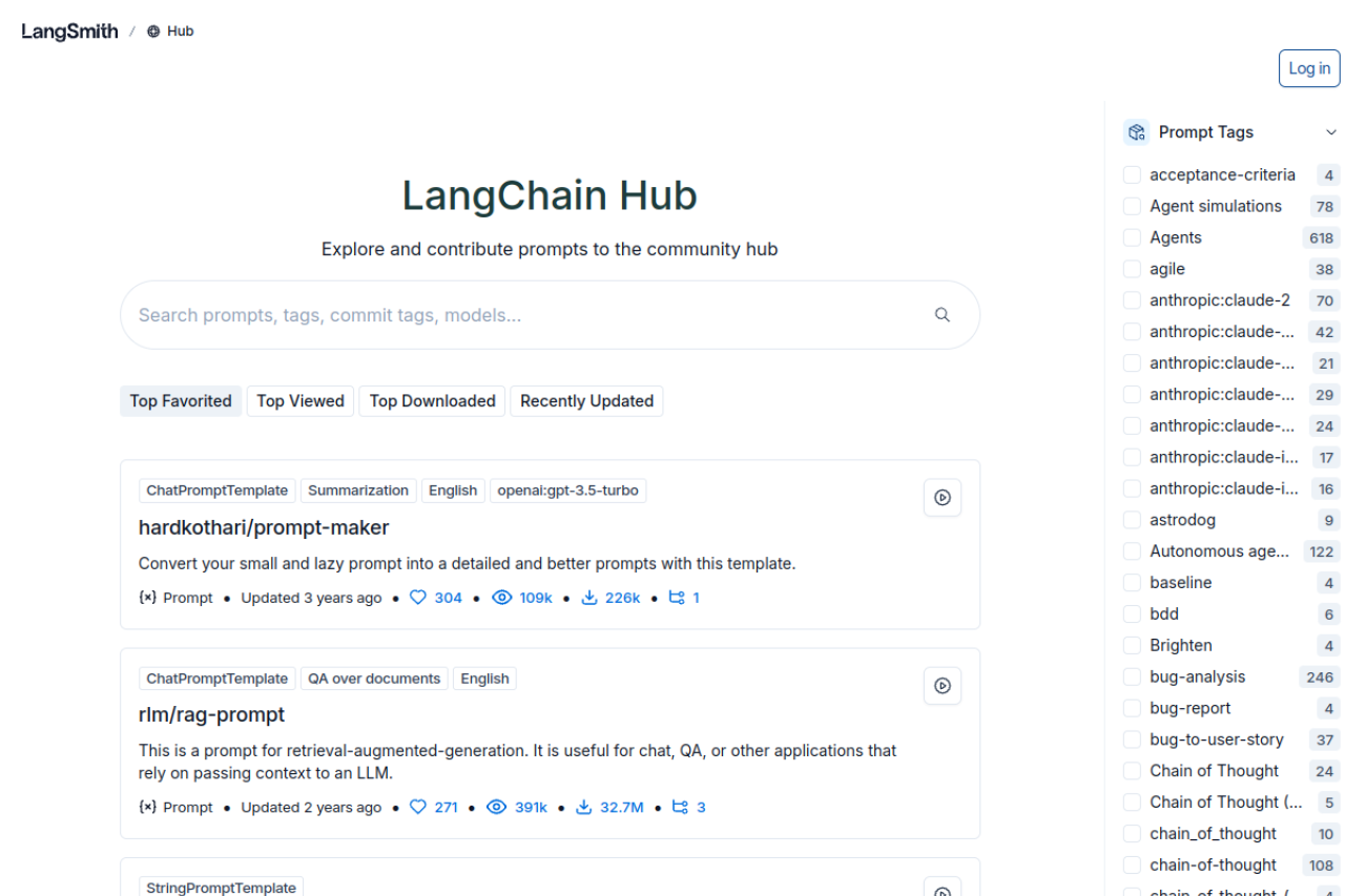 LangChain Hub screenshot 1