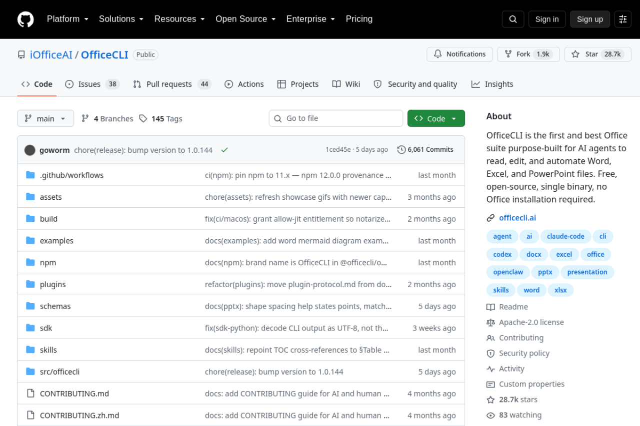OfficeCLI screenshot 1