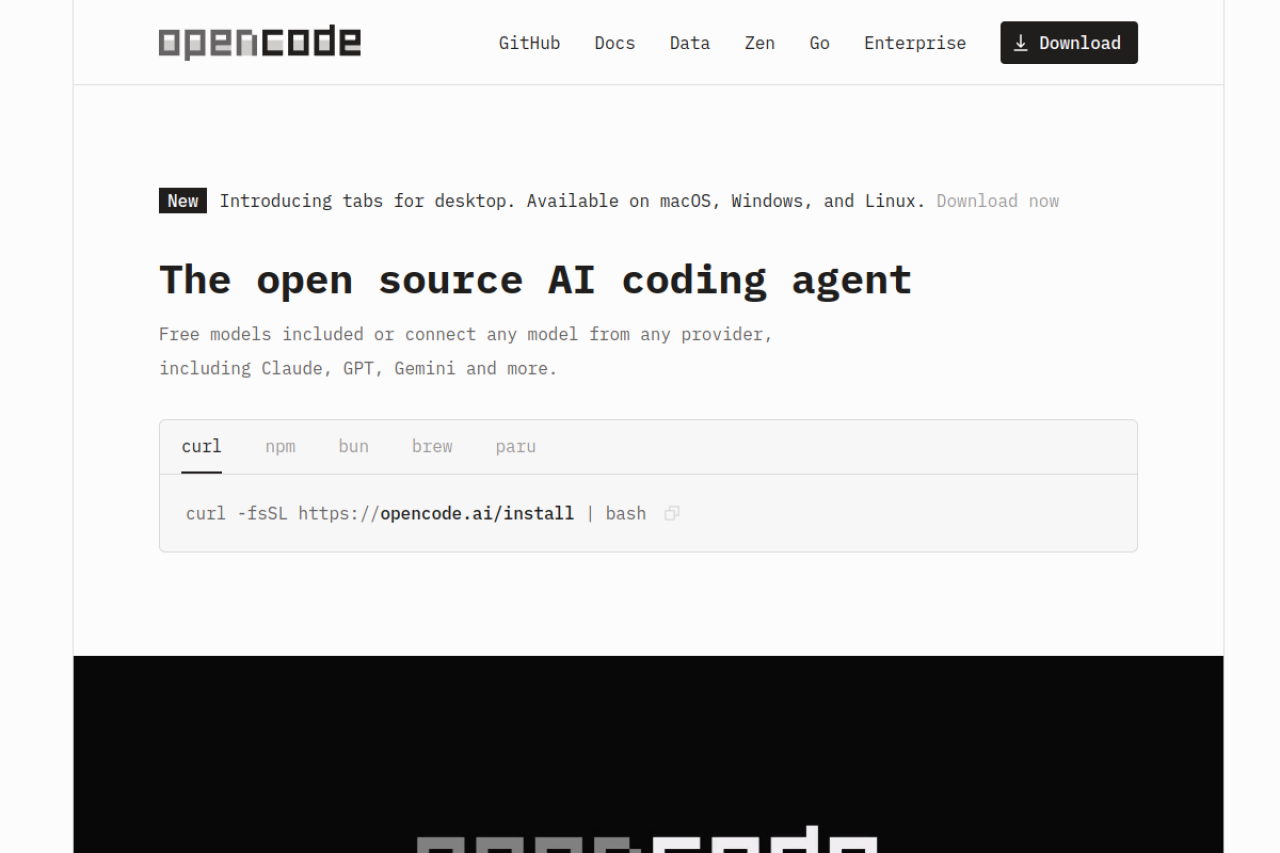OpenCode screenshot 1