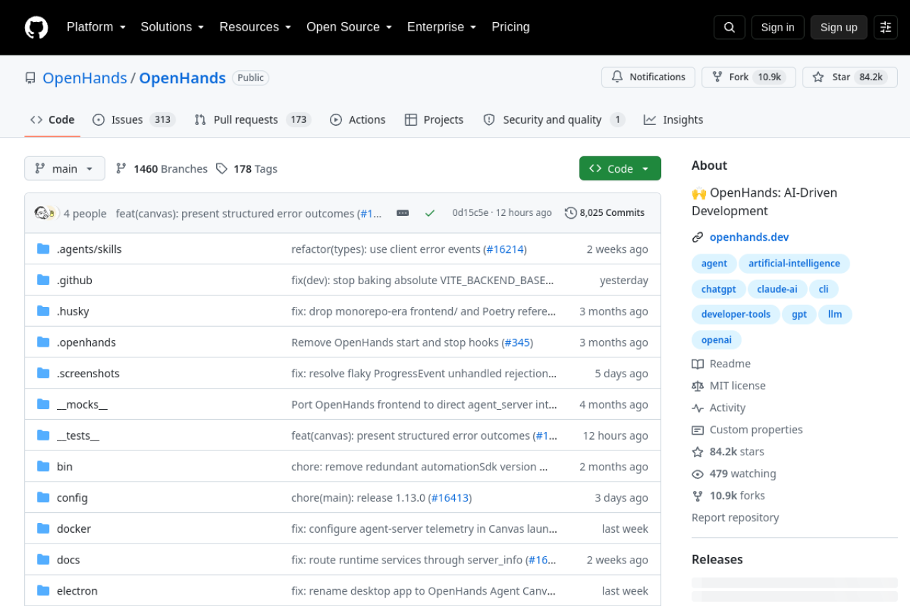 OpenHands screenshot 1