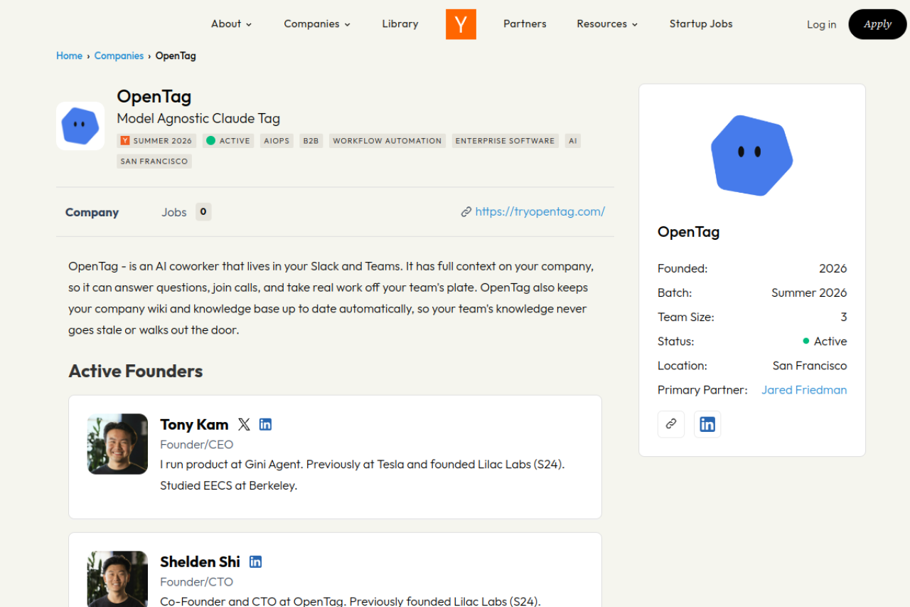 Opentag screenshot 1