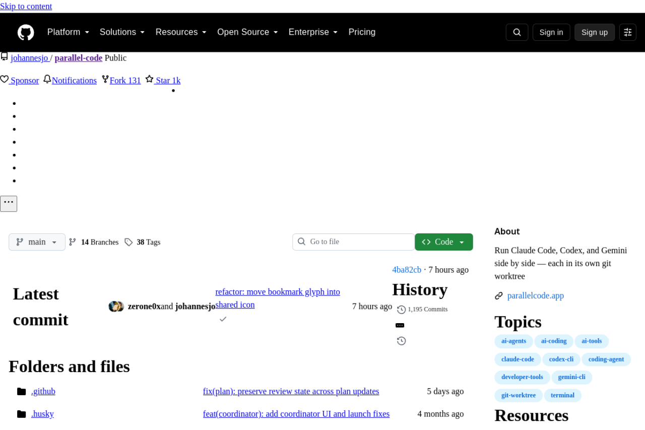 ParallelCode screenshot 1