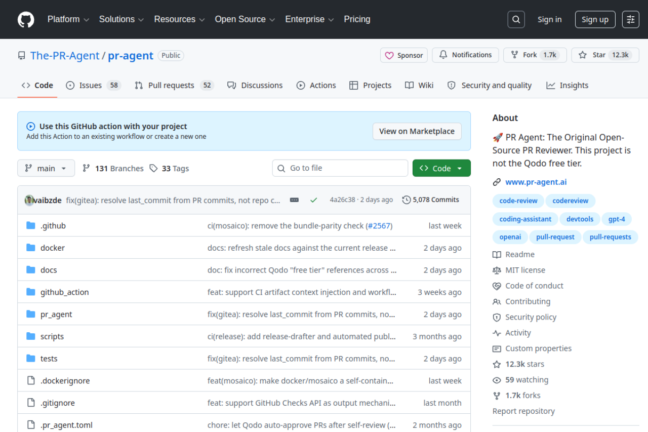 QodoPRAgent screenshot 1